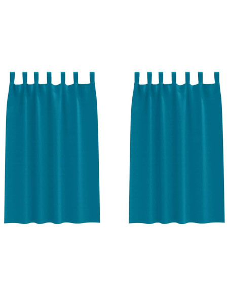 Tende con tende 2 pcs Turchese Poliestere