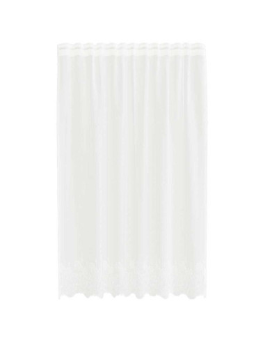 Tenda in Pizzo con tende Bianco 140 x 150 cm Poliestere