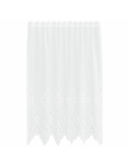 Tenda in Pizzo con tende Bianco 140 x 150 cm Poliestere