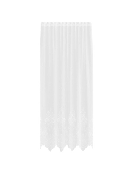 Tende con tende Floreale Bianco 150 x 240 cm Poliestere