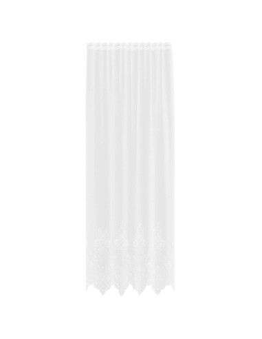 Tenda in Pizzo con tende Bianco 260 x 150 cm Poliestere