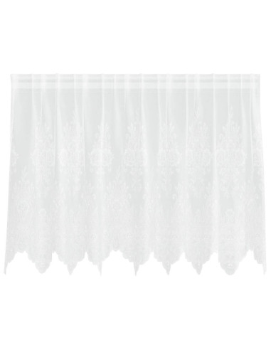 Tenda in Pizzo con tende Bianco 100 x 200 cm Poliestere
