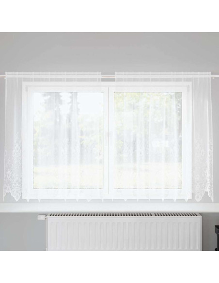 Tende con tende Bianco 200 x 140 cm Poliestere