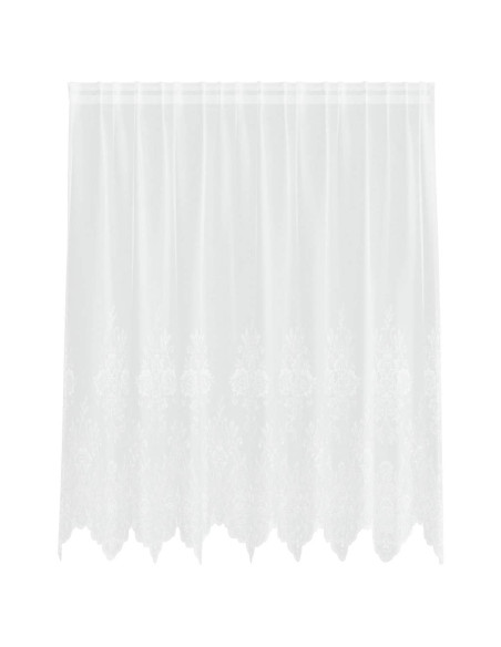 Tenda in Pizzo con tende Bianco 140 x 200 cm Poliestere