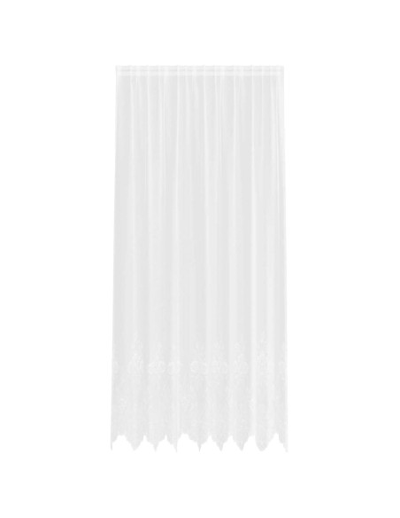 Tende con tende Floreale Bianco 200 x 280 cm Poliestere