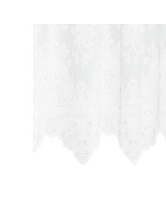 Tenda in Pizzo con tende Floreale Bianco 80 x 300 cm Poliestere 2