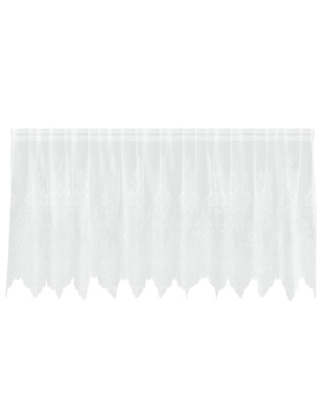 Tenda in Pizzo con tende Bianco 100 x 300 cm Poliestere