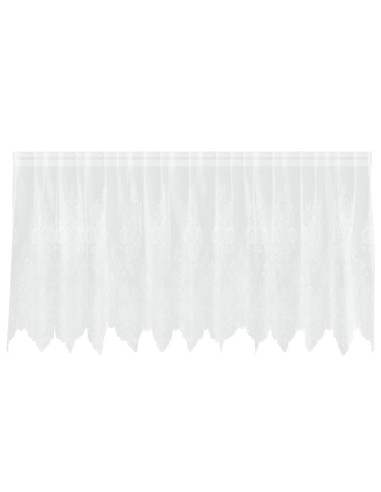 Tenda in Pizzo con tende Bianco 120 x 300 cm Poliestere