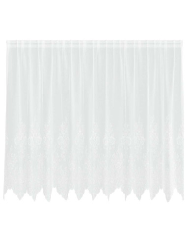 Tenda in Pizzo con tende Bianco 180 x 300 cm Poliestere