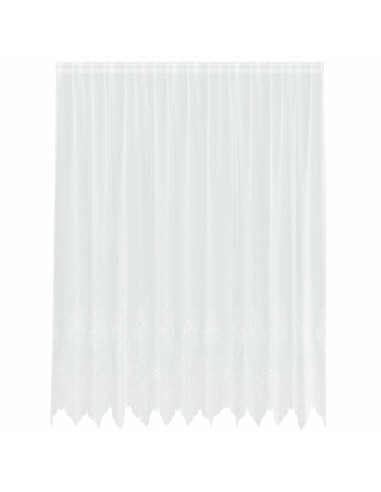 Tenda in Pizzo con tende Bianco 200 x 300 cm Poliestere