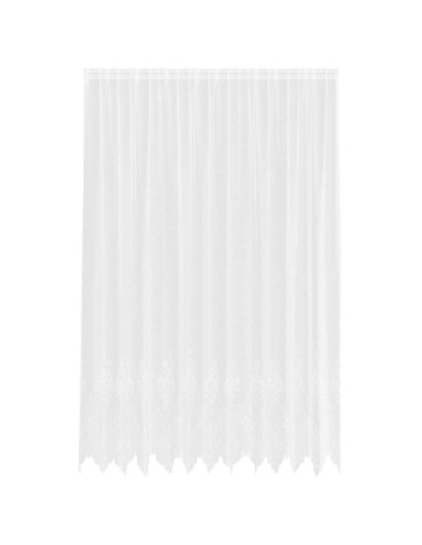 Tenda in Pizzo con tende Bianco 280 x 300 cm Poliestere