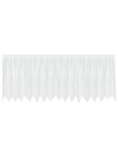 Tenda in Pizzo con tende Floreale Bianco 80 x 400 cm Poliestere