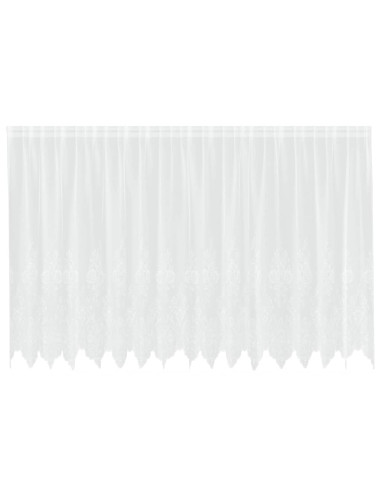 Tenda in Pizzo con tende Bianco 140 x 400 cm Poliestere