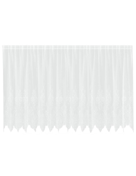 Tenda in Pizzo con tende Bianco 160 x 400 cm Poliestere