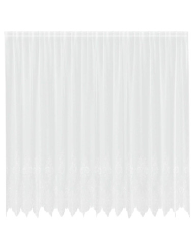 Tenda in Pizzo con tende Bianco 245 x 400 cm Poliestere