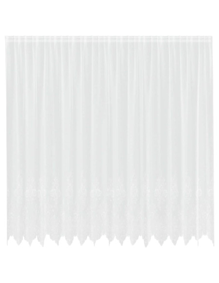 Tenda in Pizzo con tende Bianco 245 x 400 cm Poliestere