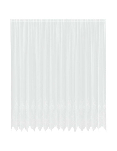 Tenda in Pizzo con tende Bianco 260 x 400 cm Poliestere