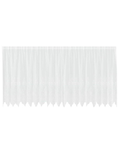 Tenda in Pizzo con tende Bianco 140 x 500 cm Poliestere