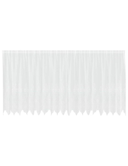 Tenda in Pizzo con tende Bianco 160 x 500 cm Poliestere