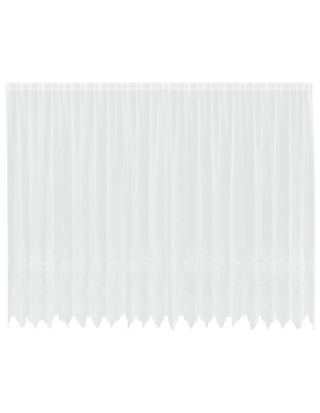 Tenda in Pizzo con tende Bianco 200 x 500 cm Poliestere