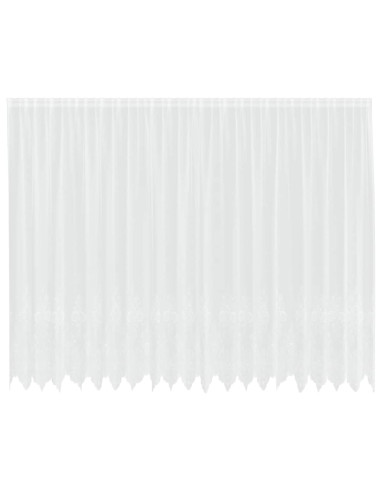 Tenda in Pizzo con tende Bianco 245 x 500 cm Poliestere