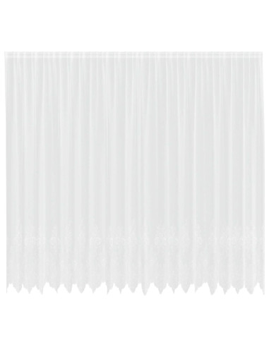 Tenda in Pizzo con tende Bianco 260 x 500 cm Poliestere