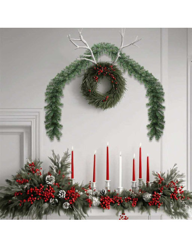 Ghirlanda di Natale 2 pcs Verde 20 m PVC