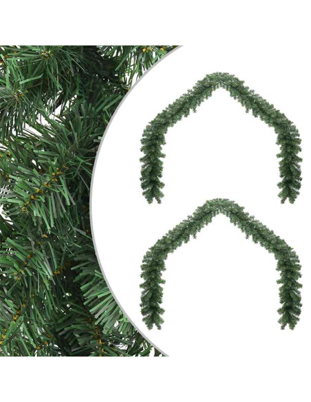 Ghirlanda di Natale 2 pcs Verde 20 m PVC