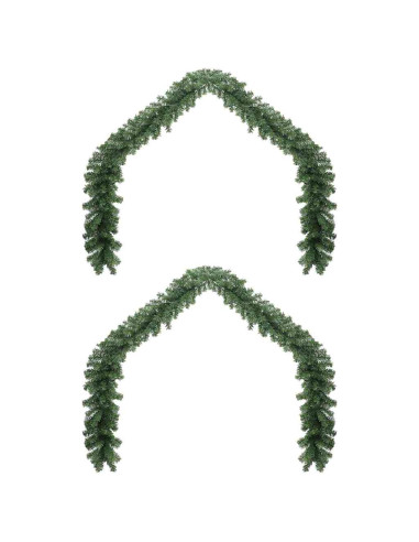 Ghirlanda di Natale 2 pcs Verde 20 m PVC