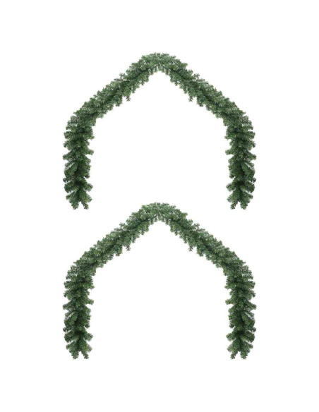 Ghirlanda di Natale 2 pcs Verde 20 m PVC