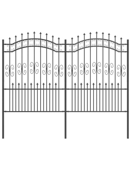 Recinzione da giardino Grigio 190 cm