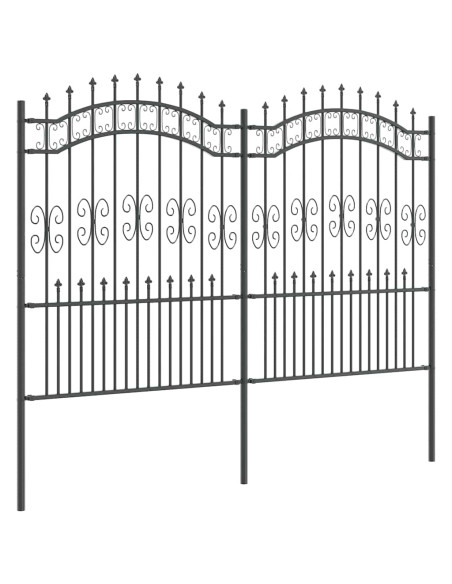 Recinzione da giardino Grigio 190 cm