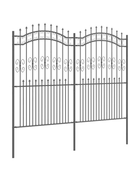 Recinzione da giardino Grigio 215 cm