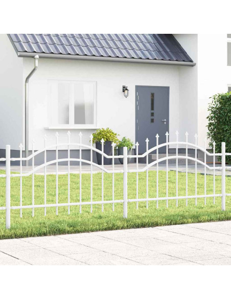 Recinzione per Giardino Bianco 115 cm