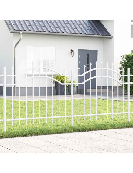 Recinzione per Giardino Bianco 140 cm