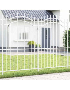 Recinzione per Giardino Bianco 240 x 215 cm 2