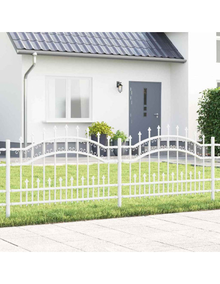 Recinzione da giardino Bianco 115 cm
