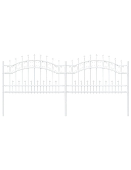 Recinzione da giardino Bianco 115 cm