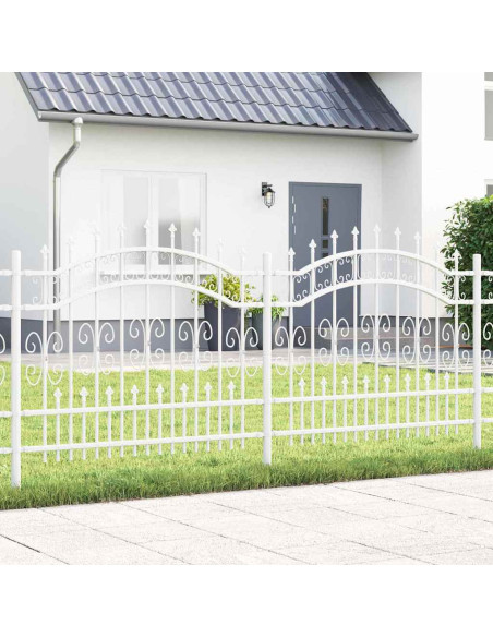 Recinzione da giardino Bianco 140 cm