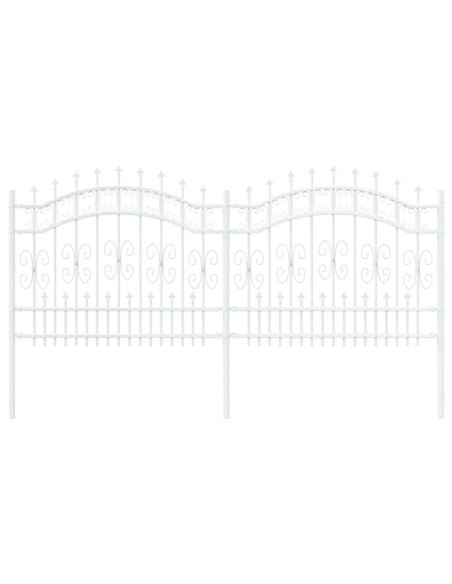 Recinzione per Giardino Bianco 240 x 140 cm