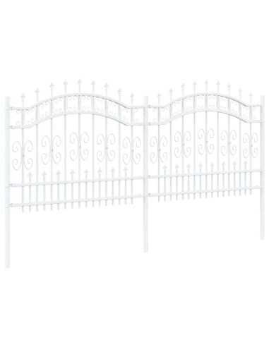 Recinzione per Giardino Bianco 240 x 140 cm