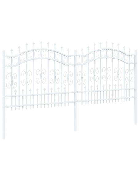 Recinzione per Giardino Bianco 240 x 140 cm