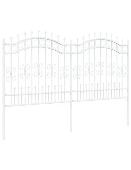 Recinzione da giardino Bianco 165 cm
