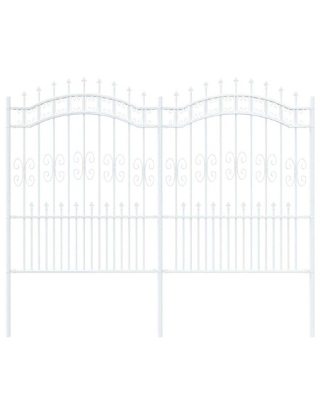 Recinzione da giardino Bianco 190 cm