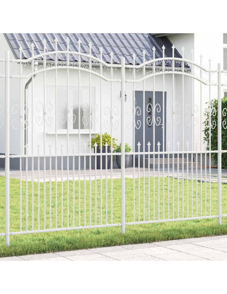 Recinzione da giardino Bianco 215 cm