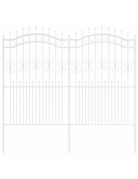 Recinzione da giardino Bianco 215 cm