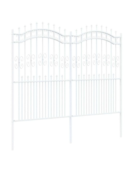 Recinzione da giardino Bianco 215 cm