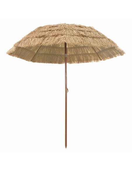 Ombrellone da Spiaggia Marrone Ø 206 x 209.5 cm Acciaio