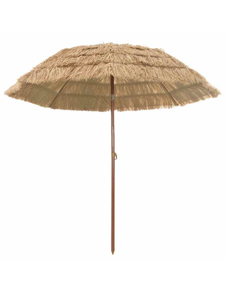 Ombrellone da Spiaggia Marrone Ø 265 x 267 cm Acciaio