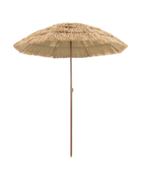 Ombrellone da Spiaggia Marrone Ø 160 x 196 cm Acciaio